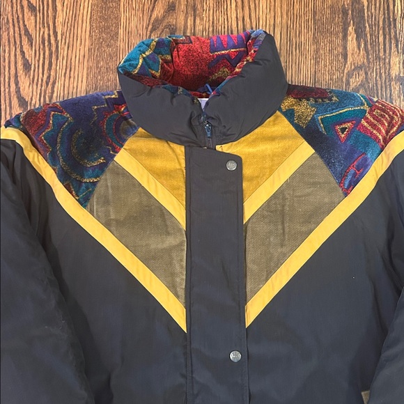 Vintage 80s Down Filled Vibrant Ski Jacket - Picture 2 of 9